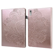 For Lenovo Tab P11 Gen 2 Peacock Embossed Pattern Leather Tablet Case(Rose Gold)