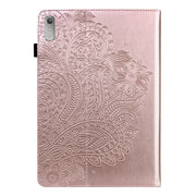 For Lenovo Tab P11 Gen 2 Peacock Embossed Pattern Leather Tablet Case(Rose Gold)