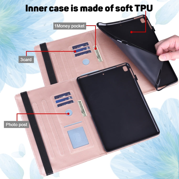 For Lenovo Tab P11 Gen 2 Peacock Embossed Pattern Leather Tablet Case(Rose Gold)