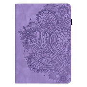 For Lenovo Tab P11 Gen 2 Peacock Embossed Pattern Leather Tablet Case(Purple)