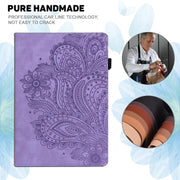 For Lenovo Tab P11 Gen 2 Peacock Embossed Pattern Leather Tablet Case(Purple)