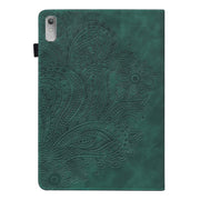 For Lenovo Tab P11 Gen 2 Peacock Embossed Pattern Leather Tablet Case(Green)