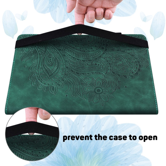 For Lenovo Tab P11 Gen 2 Peacock Embossed Pattern Leather Tablet Case(Green)