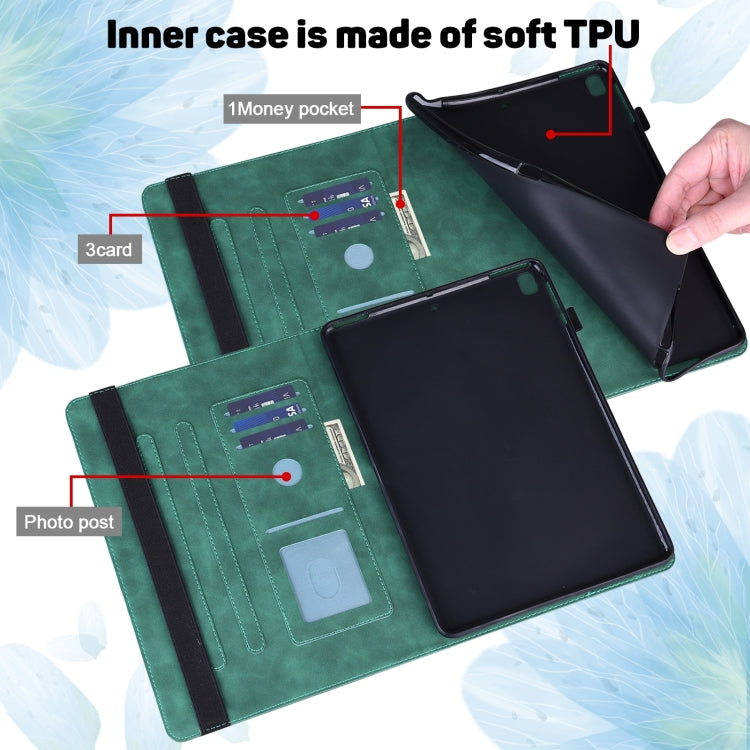For Lenovo Tab P11 Gen 2 Peacock Embossed Pattern Leather Tablet Case(Green)
