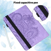 For Lenovo Tab P11 Pro Gen 2 Peacock Embossed Pattern Leather Tablet Case(Purple)