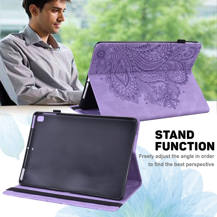 For Lenovo Tab P11 Pro Gen 2 Peacock Embossed Pattern Leather Tablet Case(Purple)