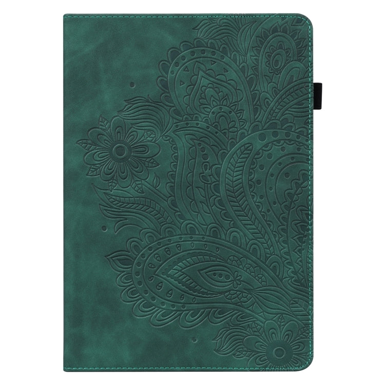 For Lenovo Tab P11 Pro Gen 2 Peacock Embossed Pattern Leather Tablet Case(Green)