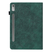 For Lenovo Tab P11 Pro Gen 2 Peacock Embossed Pattern Leather Tablet Case(Green)