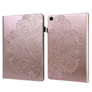 For Huawei MatePad SE 10.4 2022 Peacock Embossed Pattern Leather Tablet Case(Rose Gold)