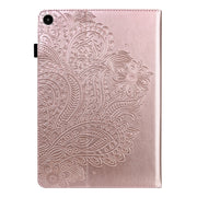 For Huawei MatePad SE 10.4 2022 Peacock Embossed Pattern Leather Tablet Case(Rose Gold)