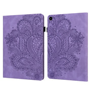 For Huawei MatePad SE 10.4 2022 Peacock Embossed Pattern Leather Tablet Case(Purple)