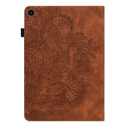 For Huawei MatePad SE 10.4 2022 Peacock Embossed Pattern Leather Tablet Case(Brown)