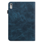 For Lenovo Tab P11 Gen 2 Embossed Striped Leather Tablet Case(Blue)