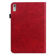 For Lenovo Tab P11 Gen 2 Embossed Striped Leather Tablet Case(Red)
