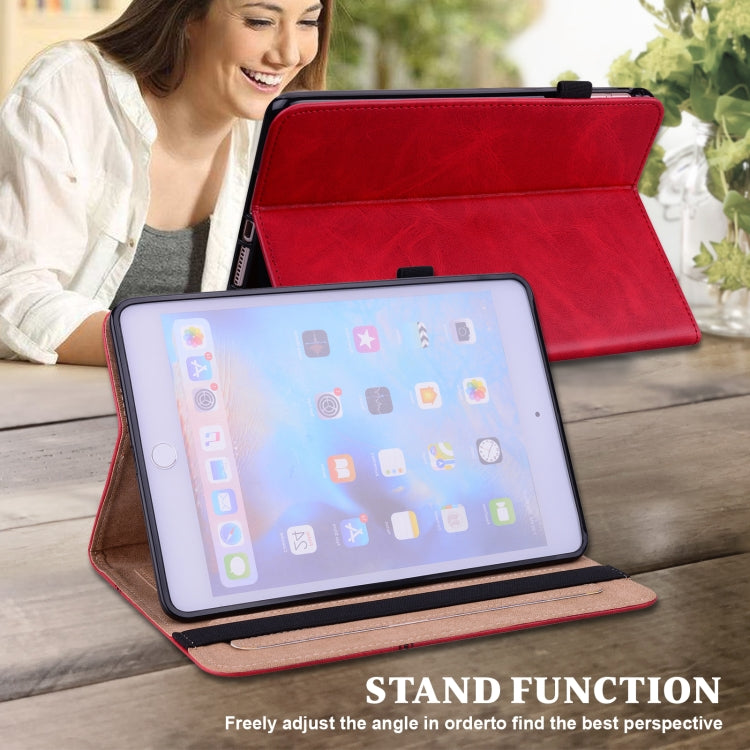 For Lenovo Tab P11 Gen 2 Embossed Striped Leather Tablet Case(Red)