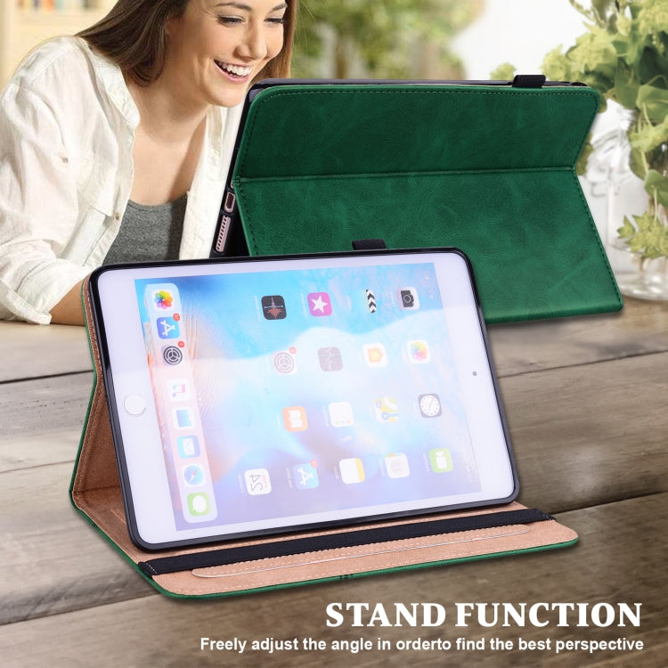 For Lenovo Tab P11 Gen 2 Embossed Striped Leather Tablet Case(Green)