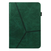 For Lenovo Tab P11 Pro Gen 2 Embossed Striped Leather Tablet Case(Green)
