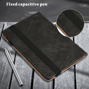 For Lenovo Tab P11 Pro Gen 2 Embossed Striped Leather Tablet Case(Black)