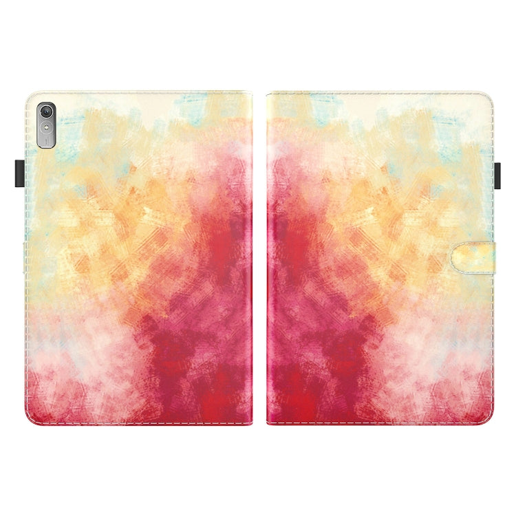 For Lenovo Tab P11 Gen 2 11.5 Watercolor Pattern Flip Leather Tablet Case(Spring Cherry)