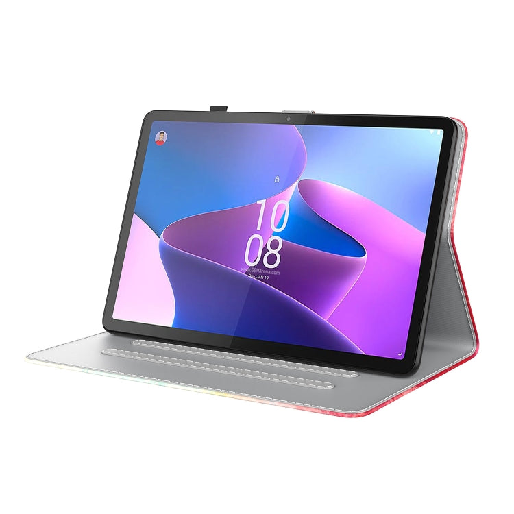 For Lenovo Tab P11 Gen 2 11.5 Watercolor Pattern Flip Leather Tablet Case(Spring Cherry)