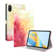 For Honor Pad V8 Pro Watercolor Pattern Flip Leather Tablet Case(Spring Cherry)