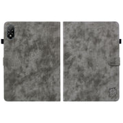 For Honor Pad V8 Pro Tiger Pattern Flip Leather Tablet Case(Grey)