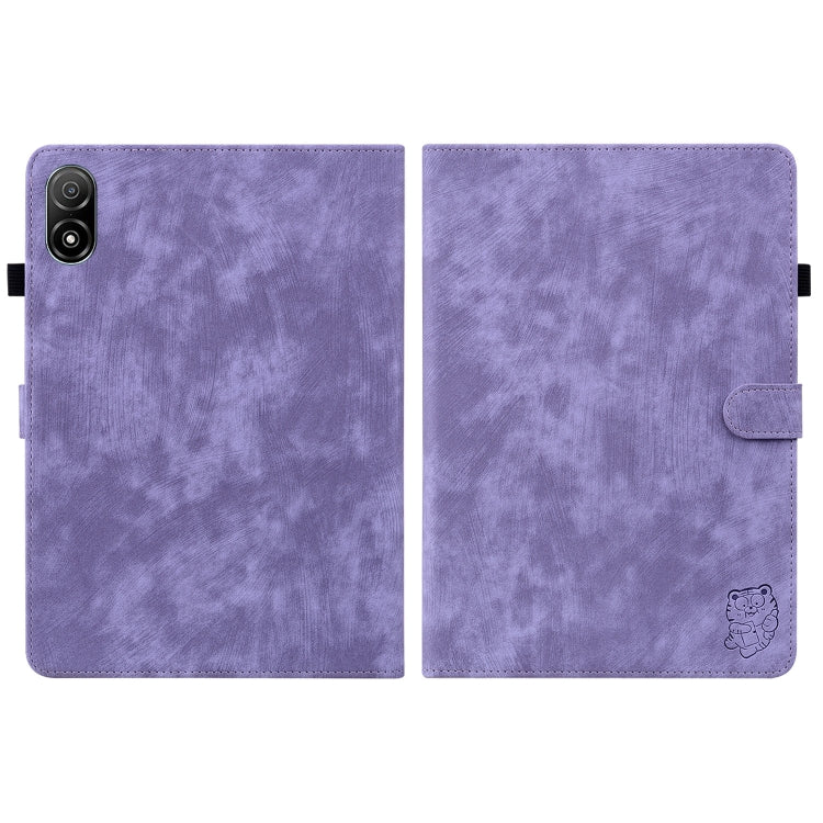 For Honor Pad V8 Pro Tiger Pattern Flip Leather Tablet Case(Purple)