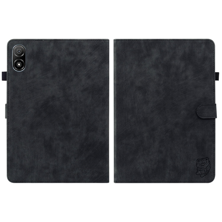 For Honor Pad V8 Pro Tiger Pattern Flip Leather Tablet Case(Black)