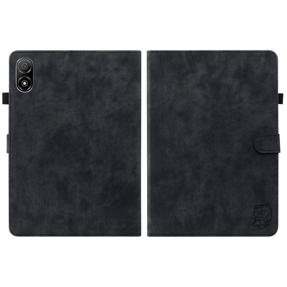 For Honor Pad V8 Pro Tiger Pattern Flip Leather Tablet Case(Black)