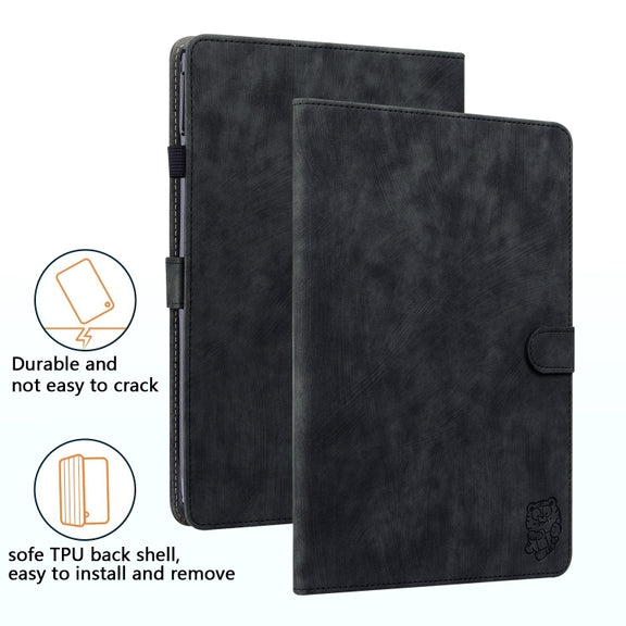 For Honor Pad V8 Pro Tiger Pattern Flip Leather Tablet Case(Black)