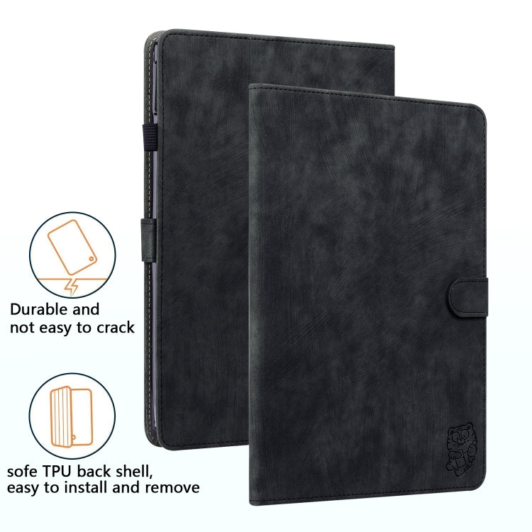 For Honor Pad V8 Pro Tiger Pattern Flip Leather Tablet Case(Black)