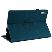 For Lenovo Tab P11 Gen 2 11.5 Butterfly Flower Embossed Leather Tablet Case(Blue)