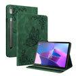 For Lenovo Tab P11 Pro Gen 2 11.2 Butterfly Flower Embossed Leather Tablet Case(Green) - Lenovo by PMC TechLife | Online Shopping South Africa | PMC TechLife | Buy Now Pay Later Mobicred