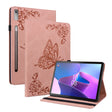 For Lenovo Tab P11 Pro Gen 2 11.2 Butterfly Flower Embossed Leather Tablet Case(Rose Gold) - Lenovo by PMC TechLife | Online Shopping South Africa | PMC TechLife | Buy Now Pay Later Mobicred