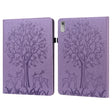 For Lenovo Tab P11 Gen 2 Tree & Deer Pattern Embossed Leather Tablet Case(Purple) - Lenovo by PMC TechLife | Online Shopping South Africa | PMC TechLife | Buy Now Pay Later Mobicred