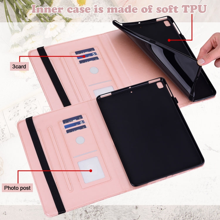For Lenovo Tab P11 Gen 2 Tree & Deer Pattern Embossed Leather Tablet Case(Pink)