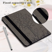 For Lenovo Tab P11 Pro Gen 2 Tree & Deer Pattern Embossed Leather Tablet Case(Grey)