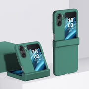 For OPPO Find N2 Flip Three-stage Skin Feel PC Phone Case with Hinge(Green)
