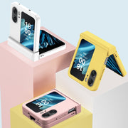 For OPPO Find N2 Flip Three-stage Skin Feel PC Phone Case with Hinge(Green)