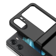For OPPO Find N2 Flip Three-stage Skin Feel PC Phone Case with Hinge(Green)