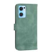 For OPPO Reno7 5G Dierfeng Dream Line Leather Phone Case(Green)