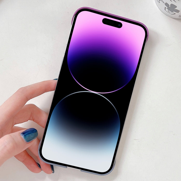 For iPhone 12 Pro Max Frameless Skin Feel Gradient Phone Case(Blue + Black)