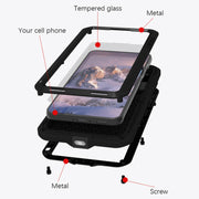For Samsung Galaxy S23 5G LOVE MEI Metal Shockproof Life Water-resistant Dustproof Phone Case(Red)