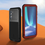 For Samsung Galaxy S23+ 5G LOVE MEI Metal Shockproof Life Water-resistant Dustproof Phone Case(Red)