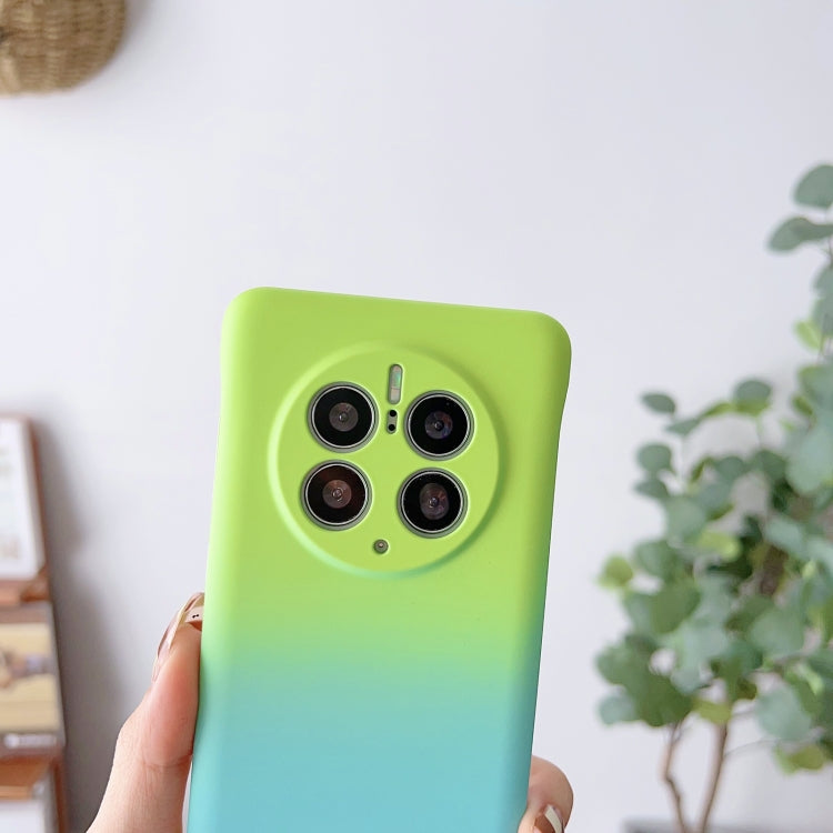For Huawei P50 Frameless Skin Feel Gradient Phone Case(Orange Yellow)