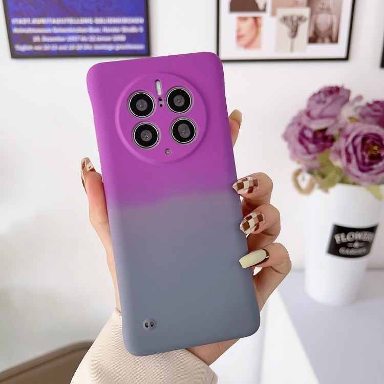 For Huawei P50 Pro Frameless Skin Feel Gradient Phone Case(Dark Purple Grey)