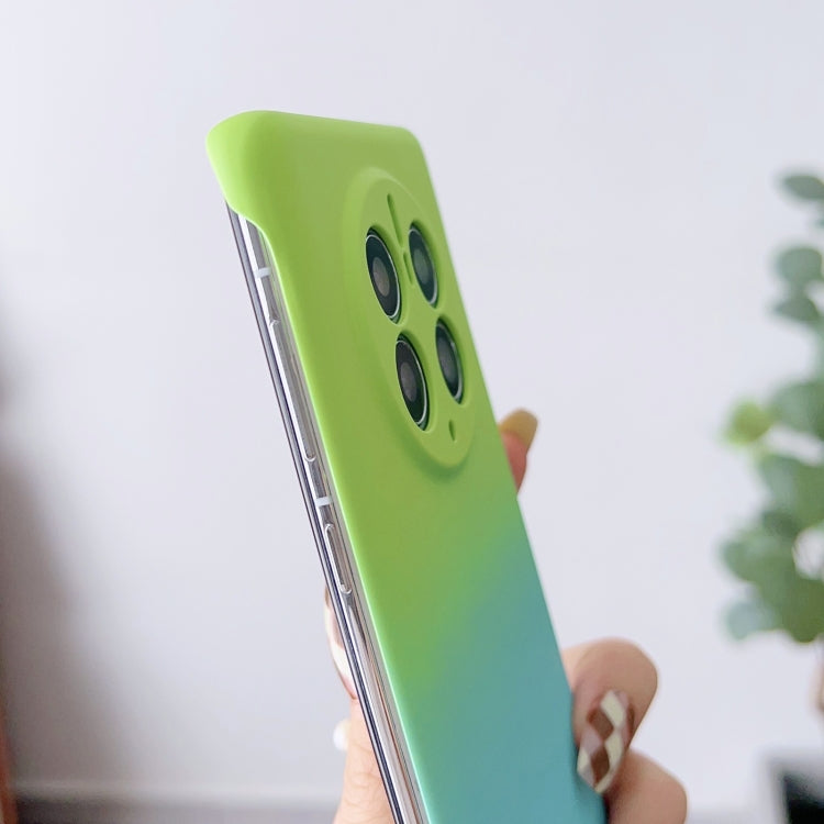 For Huawei P40 Pro Frameless Skin Feel Gradient Phone Case(Orange Yellow)