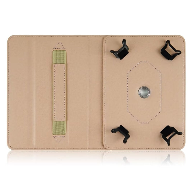 For 6 inch Rotating Universal Leather Tablet Case(Rose Gold)