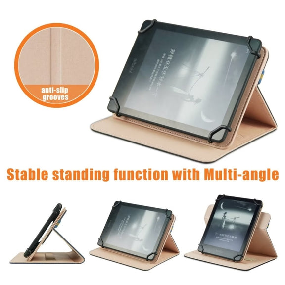 For 6 inch Rotating Universal Leather Tablet Case(Grey)