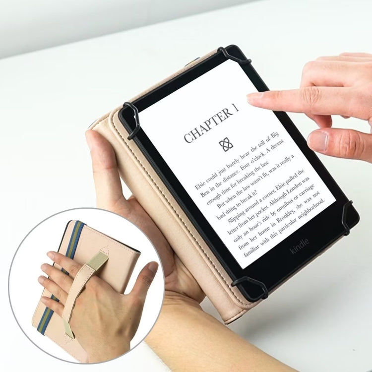 For 6 inch Rotating Universal Leather Tablet Case(Rose Gold)